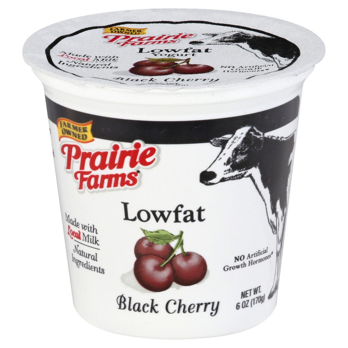 slide 1 of 12, Prairie Farms Lowfat Blended Black Berry Yogurt 6 oz, 6 oz