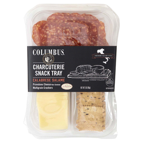 slide 1 of 1, Columbus Calabrese Salame Charcuterie Snack Tray, 3 oz