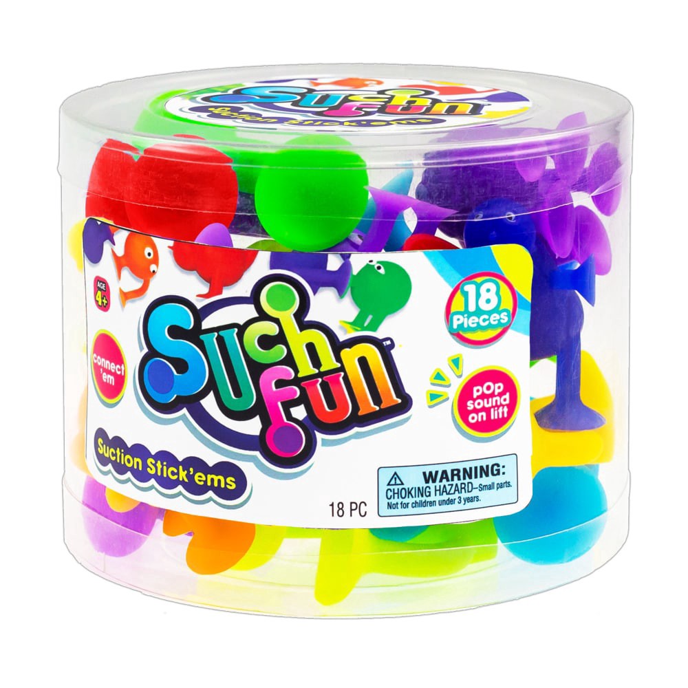 slide 1 of 1, Ja-Ru Such Fun Suction Stick'Ems, 18 ct