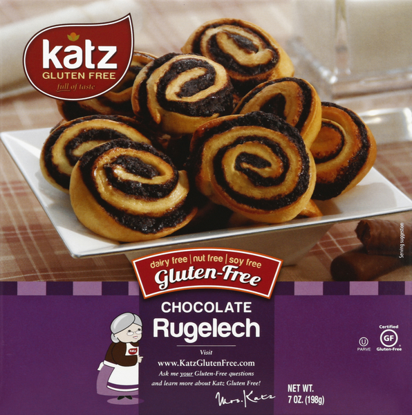 slide 1 of 1, Katz Gluten Free Gluten Free Chocolate Rugelech, 7 oz