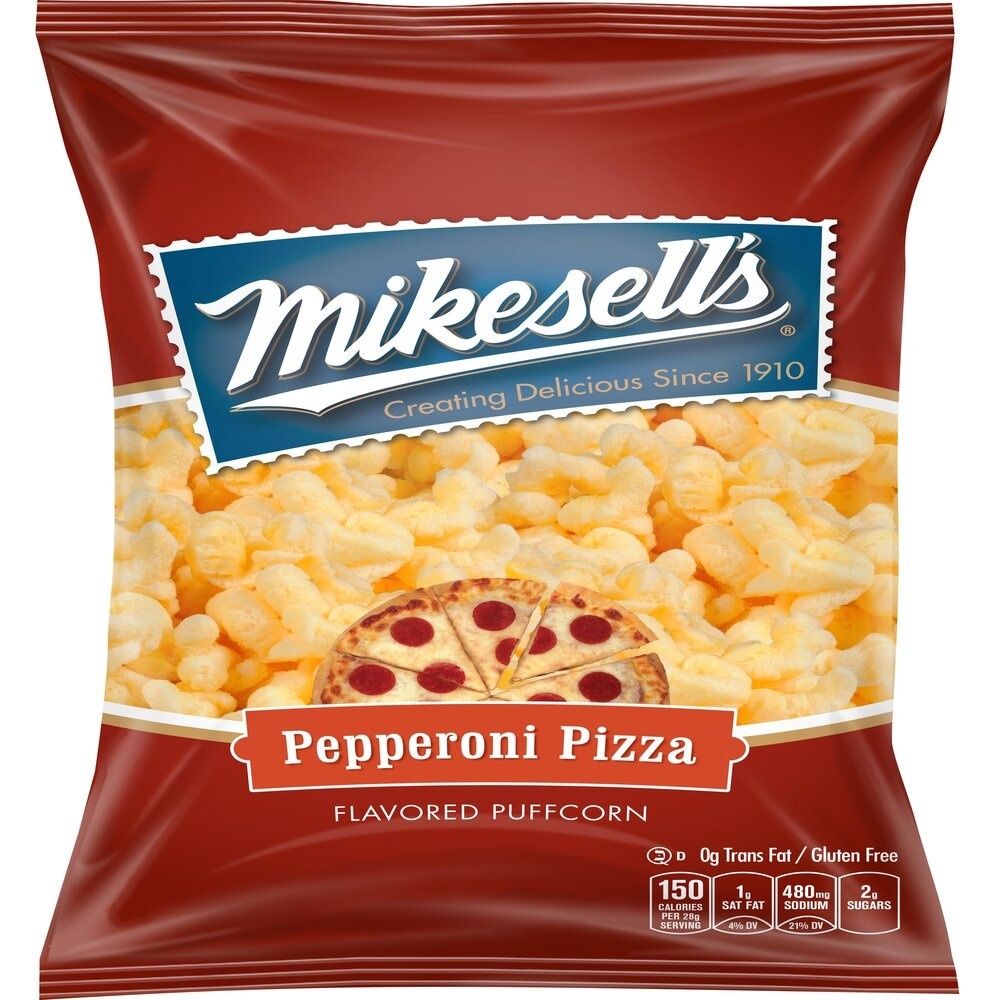 slide 1 of 1, Mikesell's Pepperoni Pizza Puffcorn, 5.5 oz