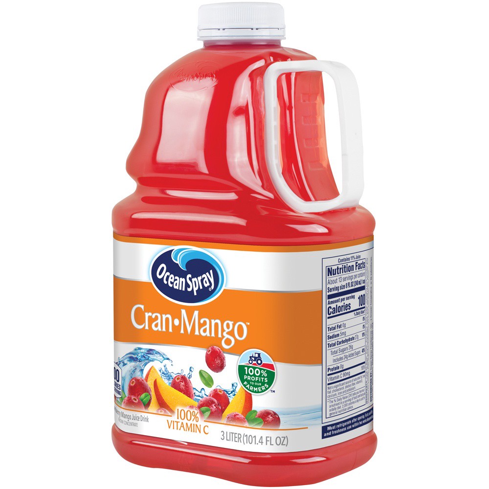 slide 3 of 5, Ocean Spray Cran-Mango Juice Drink, 101.4 fl oz