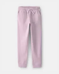 Oshkosh Girls Drawstring Knit Joggers - Purple - Size 8