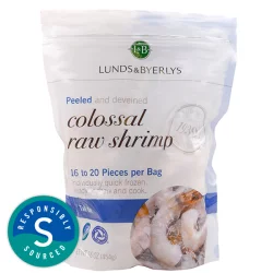 L&B Colossal Peeled & Deveined Raw Shrimp Tail On