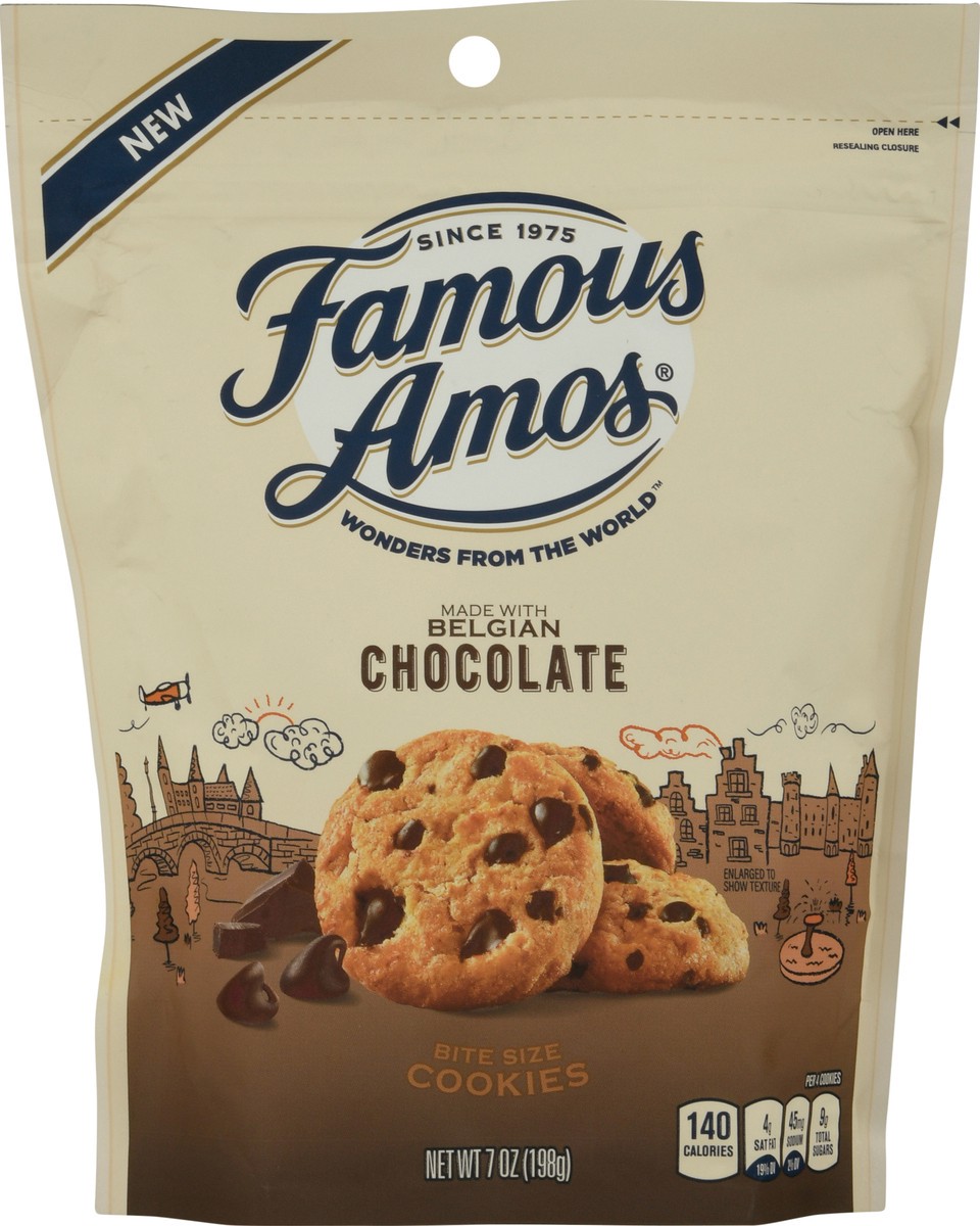 slide 4 of 13, Famous Amos Bite Size Belgian Chocolate Cookies 7 oz, 7 oz