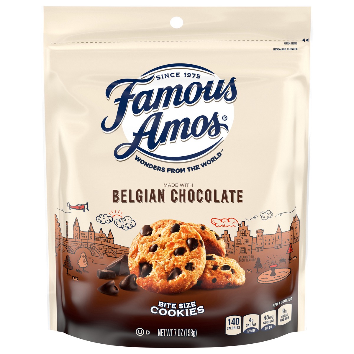 slide 1 of 13, Famous Amos Bite Size Belgian Chocolate Cookies 7 oz, 7 oz
