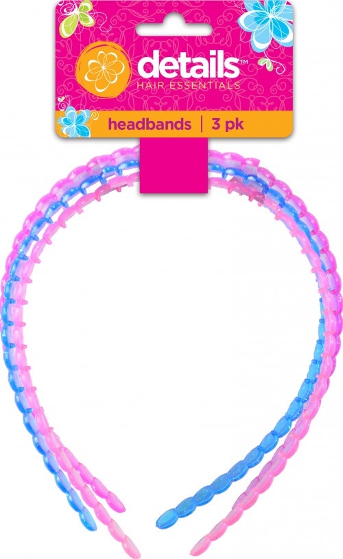 slide 1 of 1, Details Hair Essentials Dhe Kids Headband, 3 ct