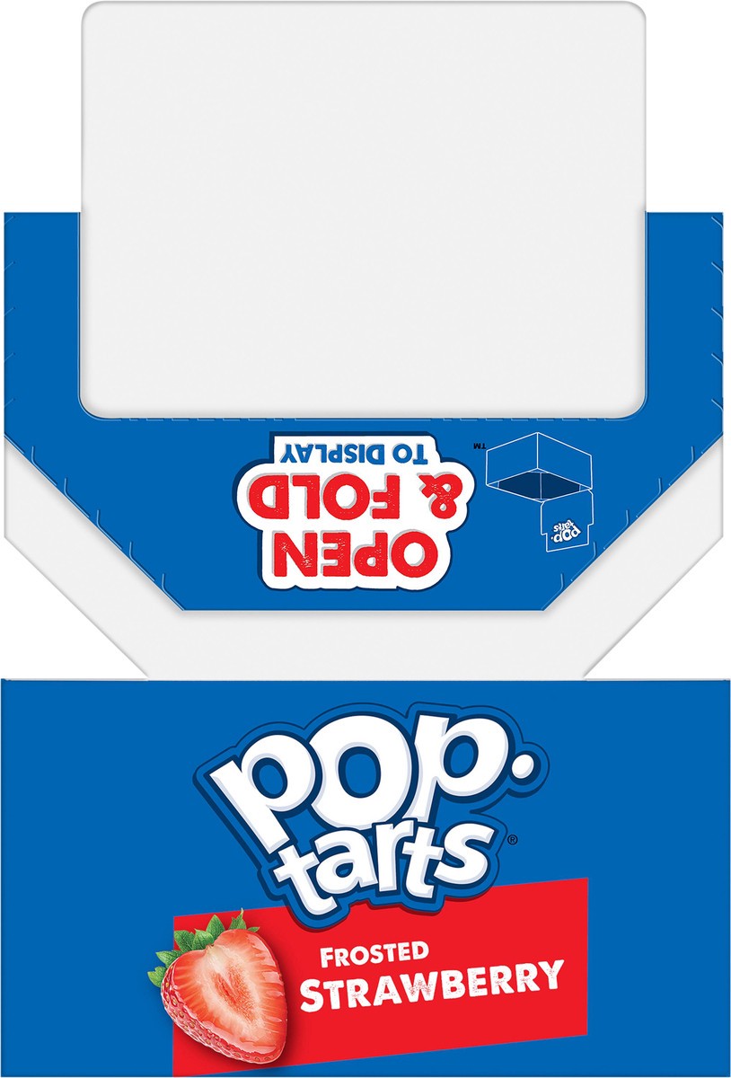 slide 8 of 8, Pop-Tarts Toaster Pastries, Breakfast Foods, Kids Snacks, Frosted Strawberry, 22oz Tray, 12 Pop-Tarts, 20.3 oz