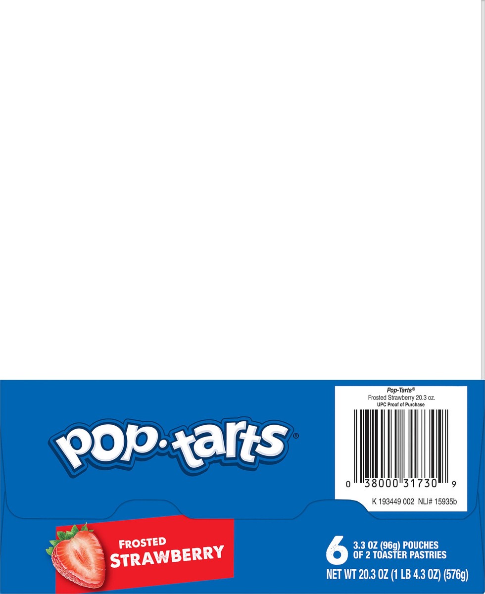 slide 7 of 8, Pop-Tarts Frosted Strawberry Toaster Pastries 6 - 3.3 oz Pouches, 20.3 oz