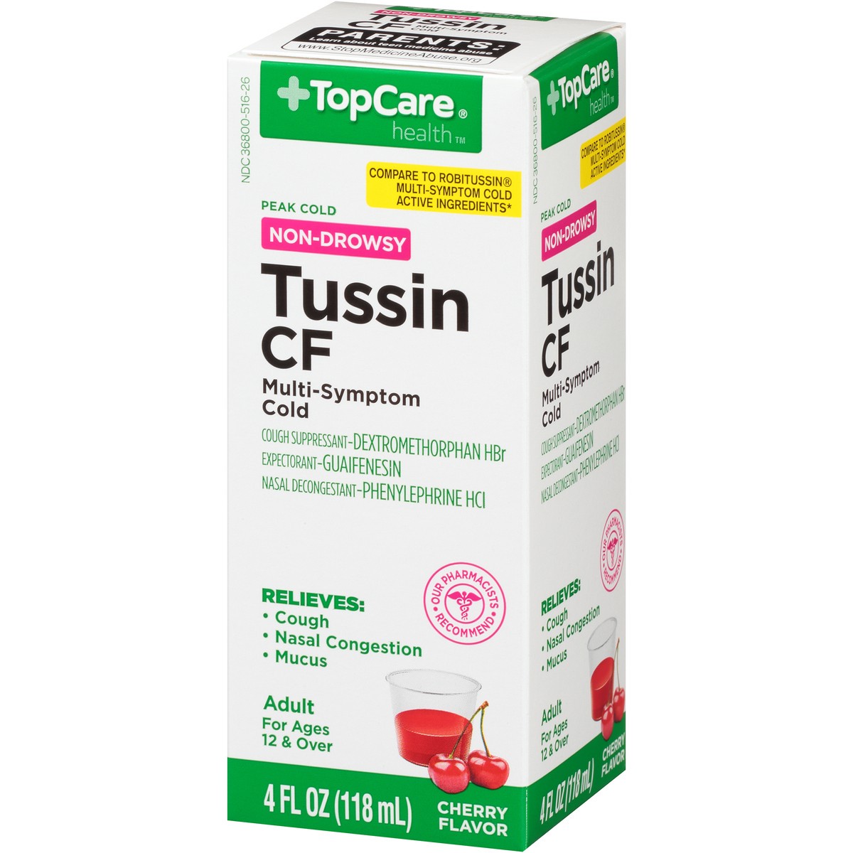 slide 3 of 9, TopCare Tussin Cf Multi Symptom, 4 oz