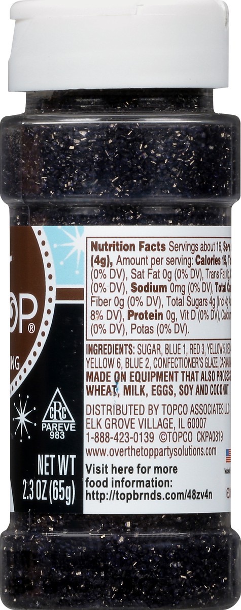 slide 2 of 14, Over The Top Decorating Really Black Sanding Sugar 2.3 oz, 2.3 oz