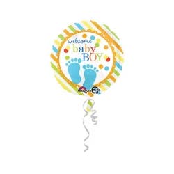 Mayflower Welcome Baby Boy Mylar Balloon