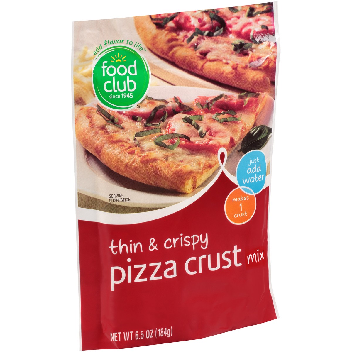 slide 2 of 10, Food Club Thin & Crispy Pizza Crust Mix, 6.5 oz