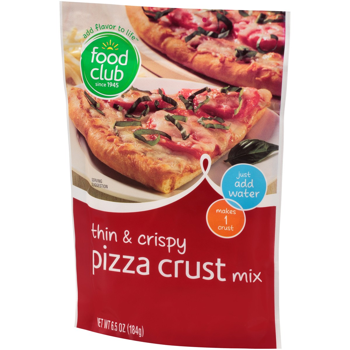 slide 3 of 10, Food Club Thin & Crispy Pizza Crust Mix, 6.5 oz