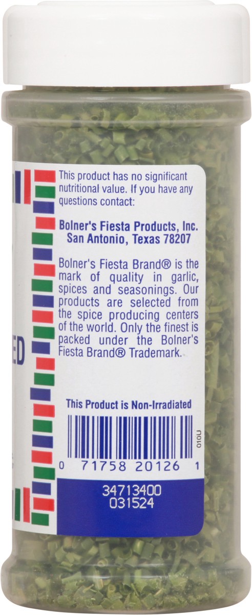 slide 9 of 10, Fiesta Bolner's Fiesta Brand Chives Freeze Dried (Bag), 0.25 oz