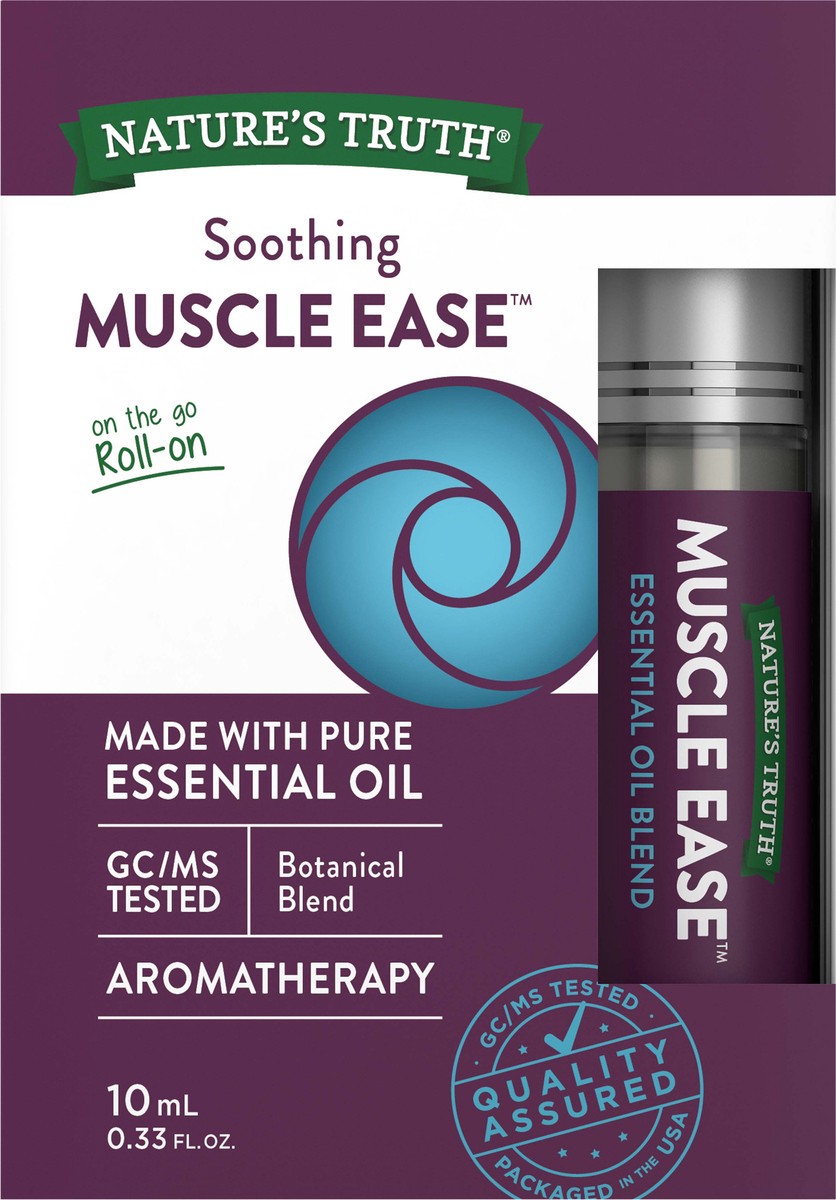 slide 4 of 8, Nature's Truth Muscle Ease Soothing Essential Oil 0.33 fl oz, 0.33 fl oz