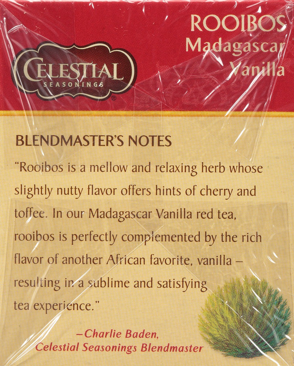 slide 8 of 11, Celestial Seasonings Tea Bags Caffeine Free Madagascar Vanilla Roiibos Tea - 20 ct, 20 ct