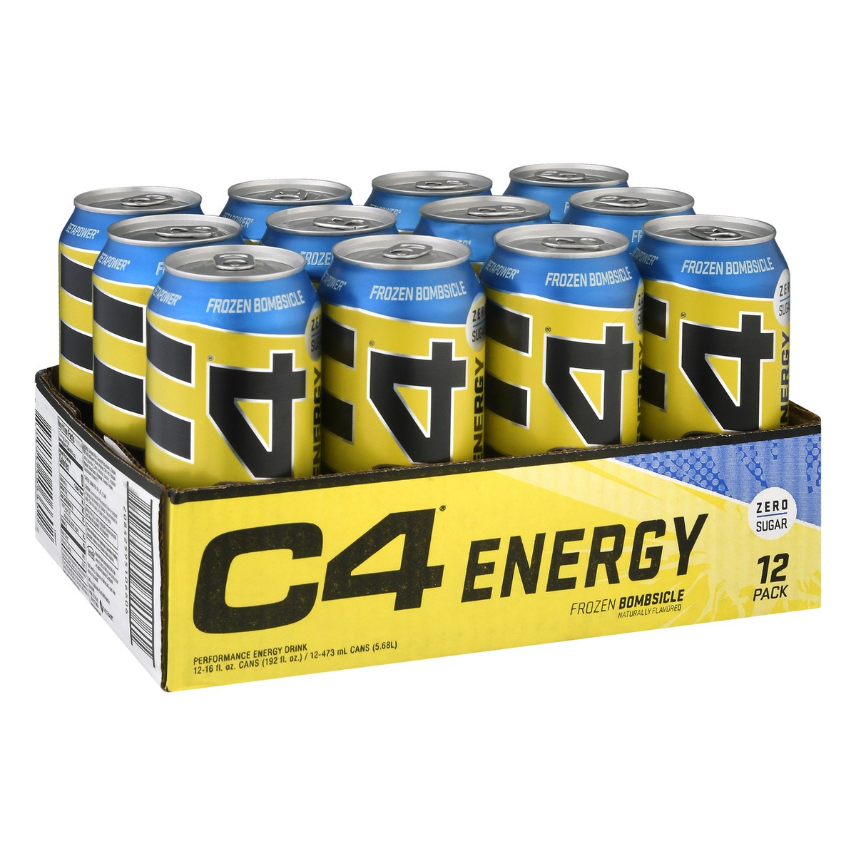 slide 5 of 10, C4 Sport 12 Pack Frozen Bombsicle Performance Energy Drink 12 oz - 12 oz, 12 oz