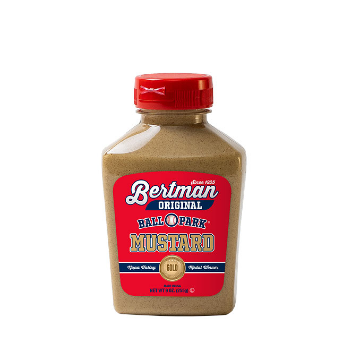 slide 1 of 1, Bertman Ball park Mustard, 9 oz