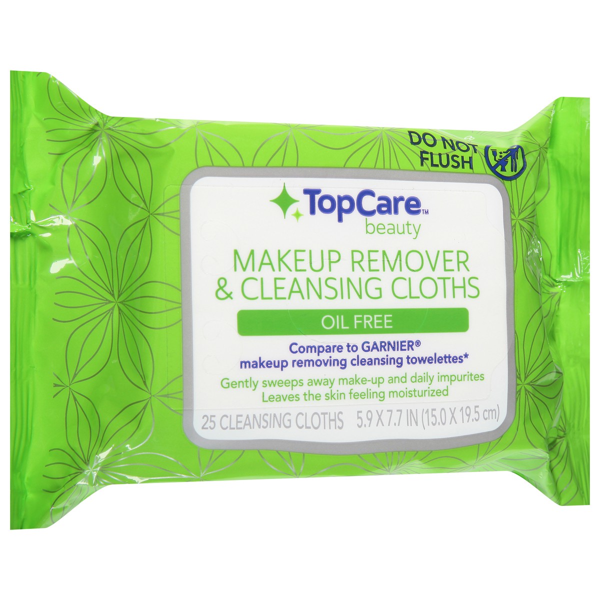 slide 3 of 9, TopCare Beauty Oil Free Makeup Remover & Cleansing Cloths 25 ea, 25 ct