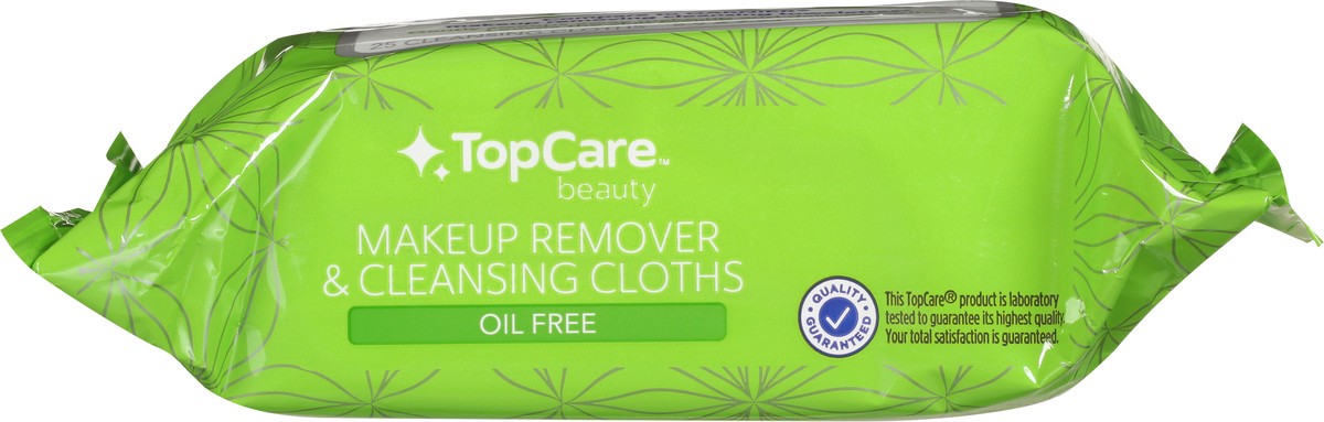 slide 5 of 9, TopCare Beauty Oil Free Makeup Remover & Cleansing Cloths 25 ea, 25 ct