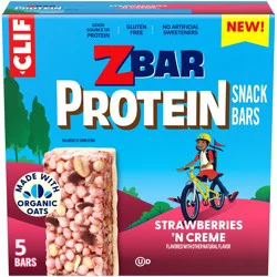 Clif Bar Clif Zbar Protein Snack Bars, Strawberries N Creme 5ct