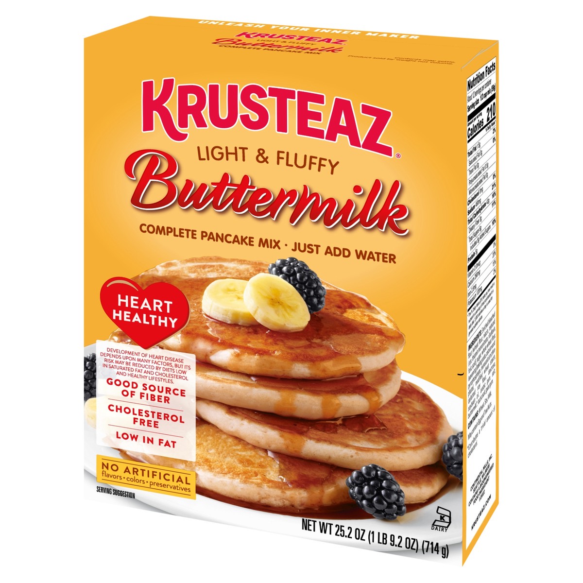 slide 3 of 9, Krusteaz Pancake Mix, 25.2 oz