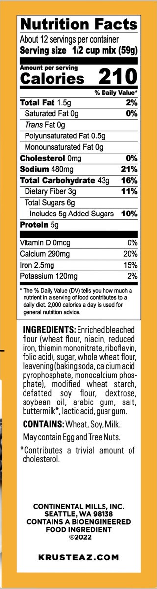 slide 7 of 9, Krusteaz Pancake Mix, 25.2 oz