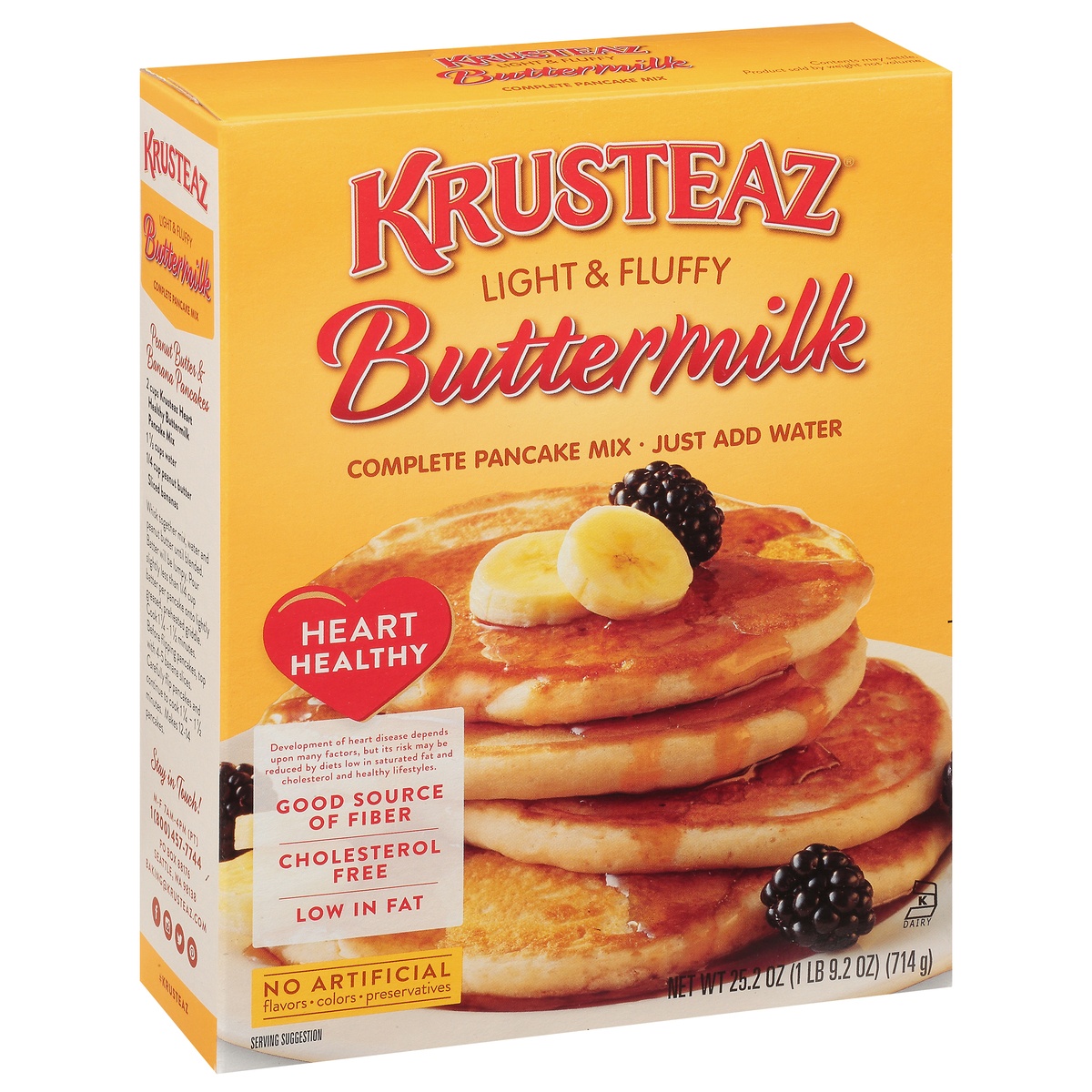 slide 11 of 11, Krusteaz Heart Healthy Pancake Mix, 25.2 oz