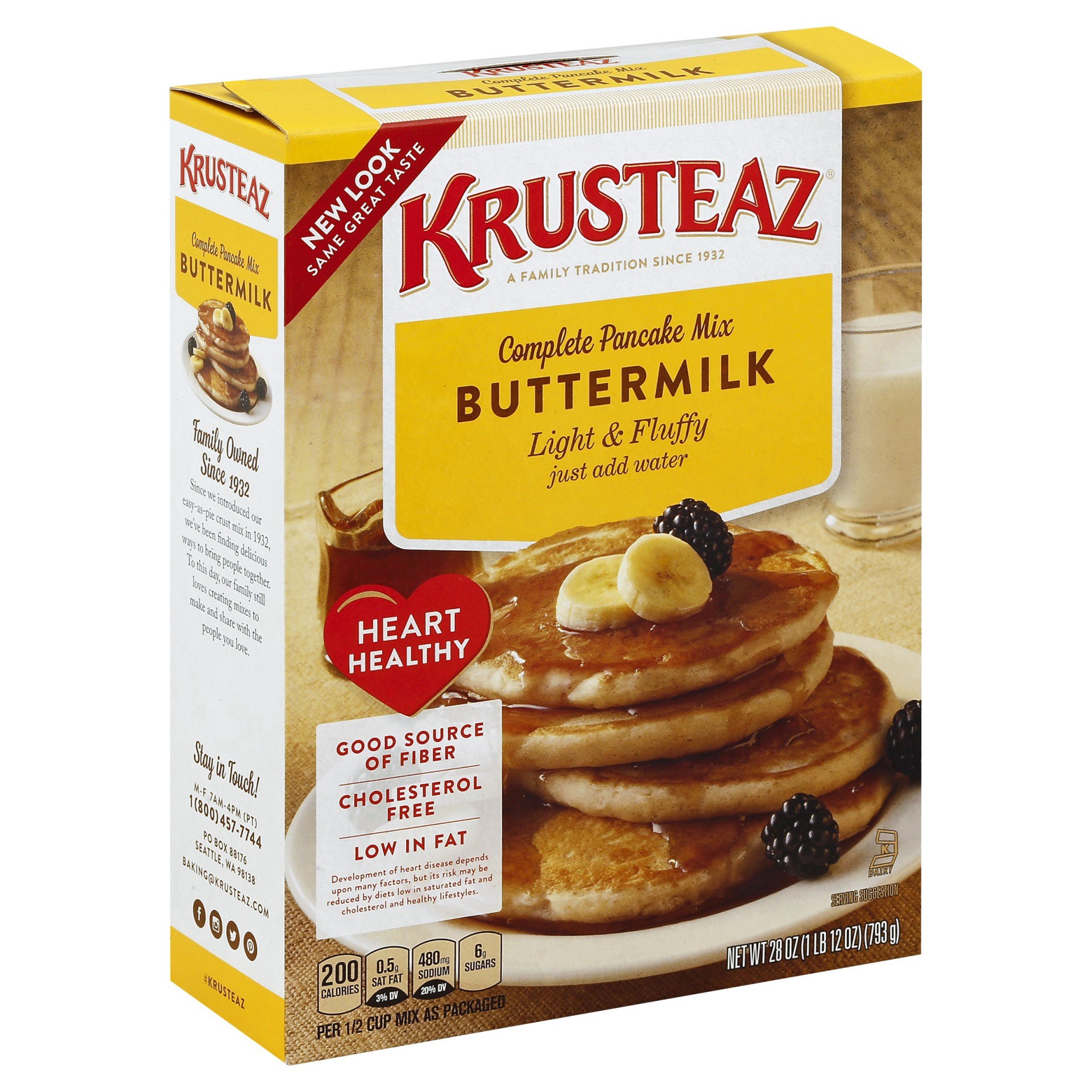 slide 1 of 9, Krusteaz Pancake Mix, 25.2 oz