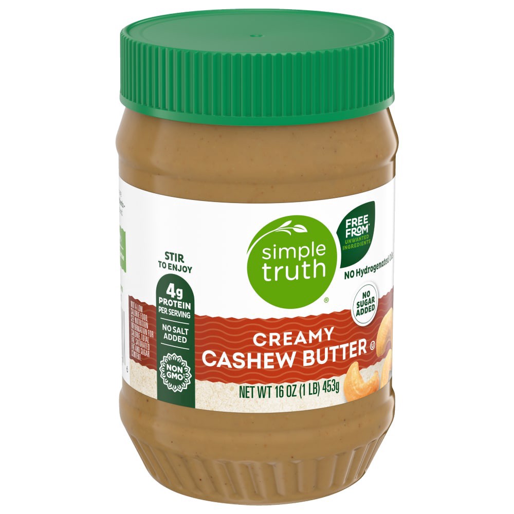 slide 5 of 6, Simple Truth Smooth Cashew Butter - 16 oz, 16 oz