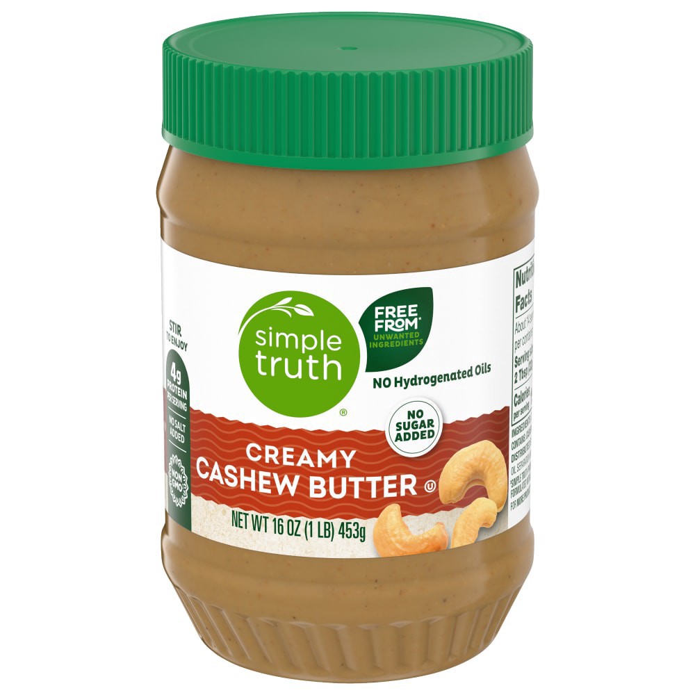 slide 3 of 6, Simple Truth Smooth Cashew Butter - 16 oz, 16 oz