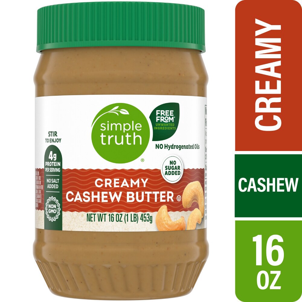 slide 1 of 6, Simple Truth Smooth Cashew Butter - 16 oz, 16 oz