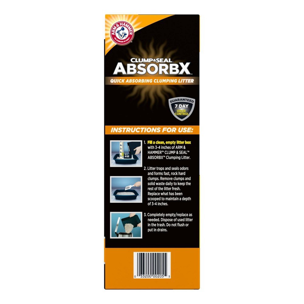 slide 7 of 7, ARM & HAMMER Clump & Seal AbsorbX Lightweight Quick Absorbing Multi-Cat Clumping Litter 8.5 lb, 8.5 lb