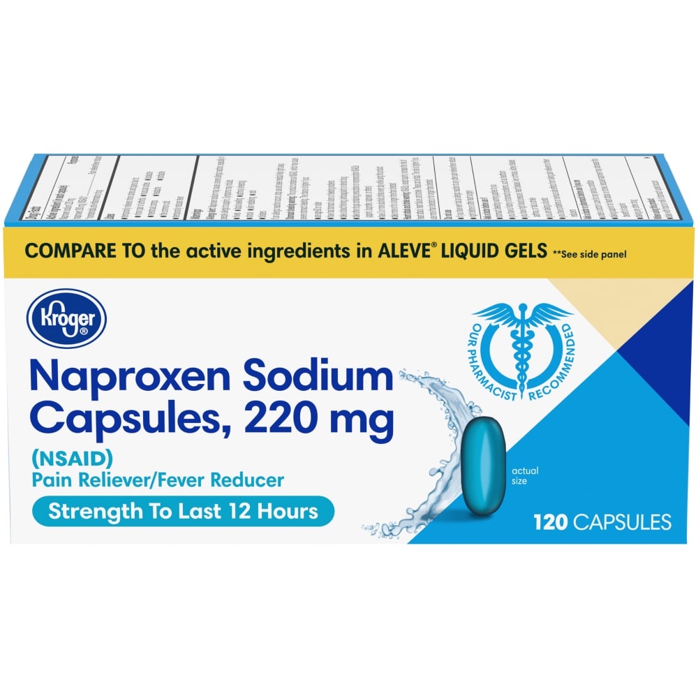 slide 1 of 1, Kroger Naproxen Sodium Capsules 220Mg, 120 ct