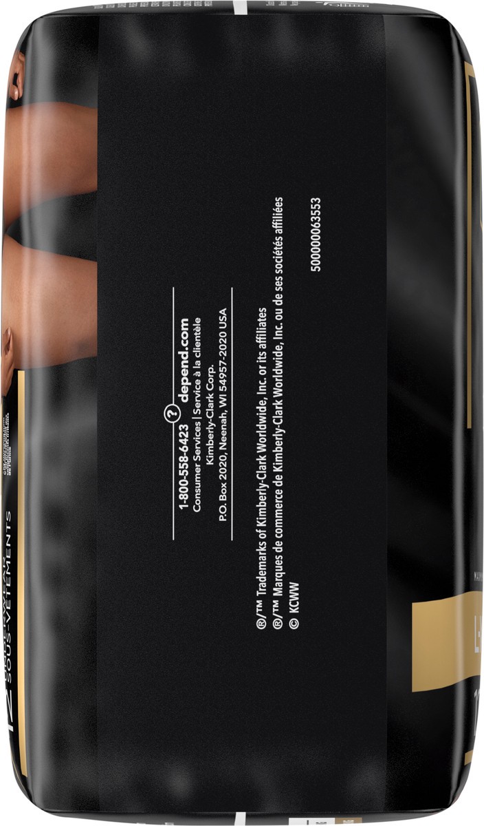 slide 2 of 12, Depend Real Fit Incontinence Underwear for Men, Disposable, Maximum Absorbency, Large/Extra Large, Grey, 12 Count, 12 ct