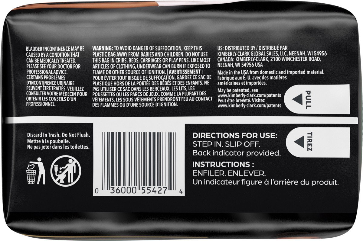 slide 3 of 12, Depend Real Fit Incontinence Underwear for Men, Disposable, Maximum Absorbency, Large/Extra Large, Grey, 12 Count, 12 ct