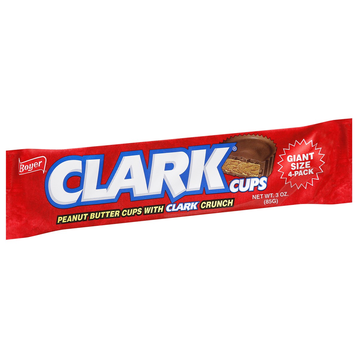slide 9 of 9, Clark Cups Giant Size 4-Pack Peanut Butter Cups 3 oz, 1 ct