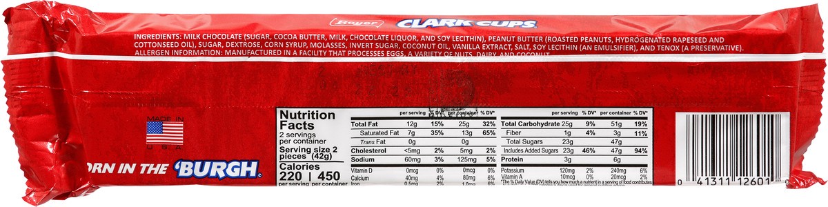 slide 8 of 9, Clark Cups Giant Size 4-Pack Peanut Butter Cups 3 oz, 1 ct