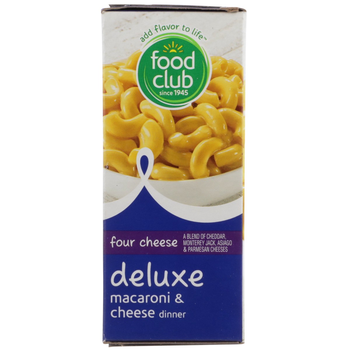 slide 6 of 9, Food Club Four Cheese Deluxe Macaroni & Cheese Dinner, 14 oz