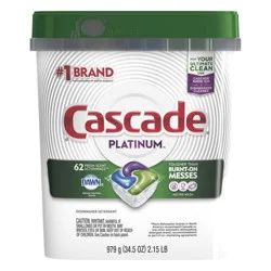 Cascade Platinum ActionPacs Dishwasher Detergent, Fresh Scent, 62 Count
