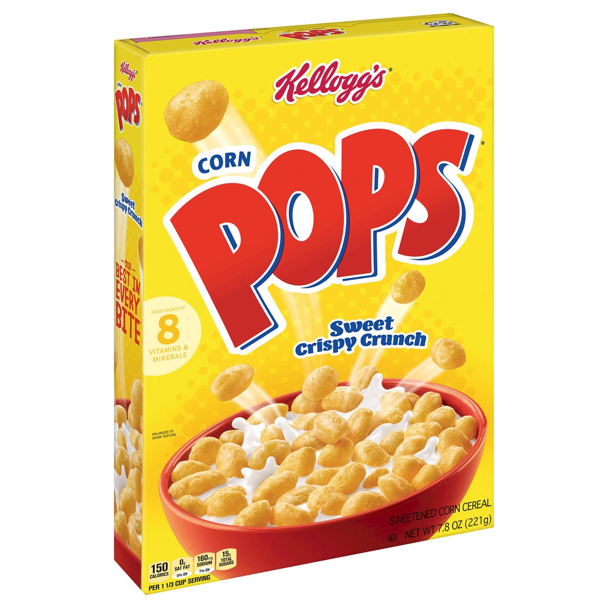 slide 6 of 8, Corn Pops Kellogg's Corn Pops Cold Breakfast Cereal Original, 7.8 oz, 7.8 oz