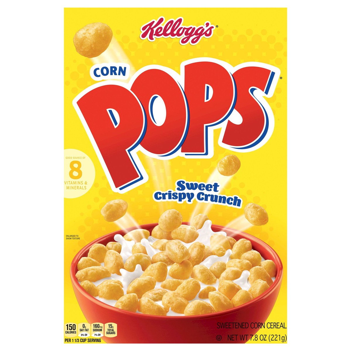 slide 1 of 8, Corn Pops Kellogg's Corn Pops Cold Breakfast Cereal Original, 7.8 oz, 7.8 oz