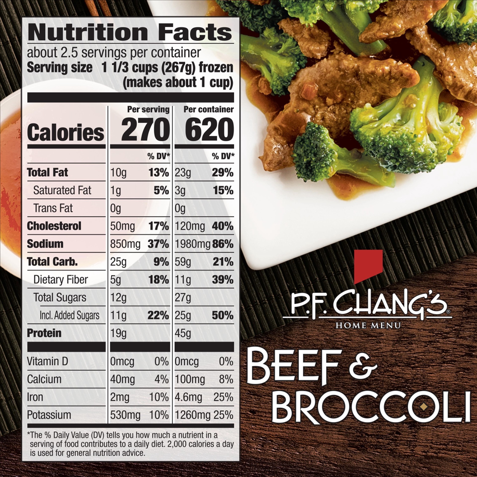 slide 2 of 5, P.F. Chang's Frozen Home Menu Beef and Broccoli - 22oz, 22 oz
