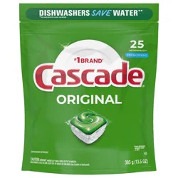 Cascade Original ActionPacs, Dishwasher Detergent Pods, Fresh, 25 Count