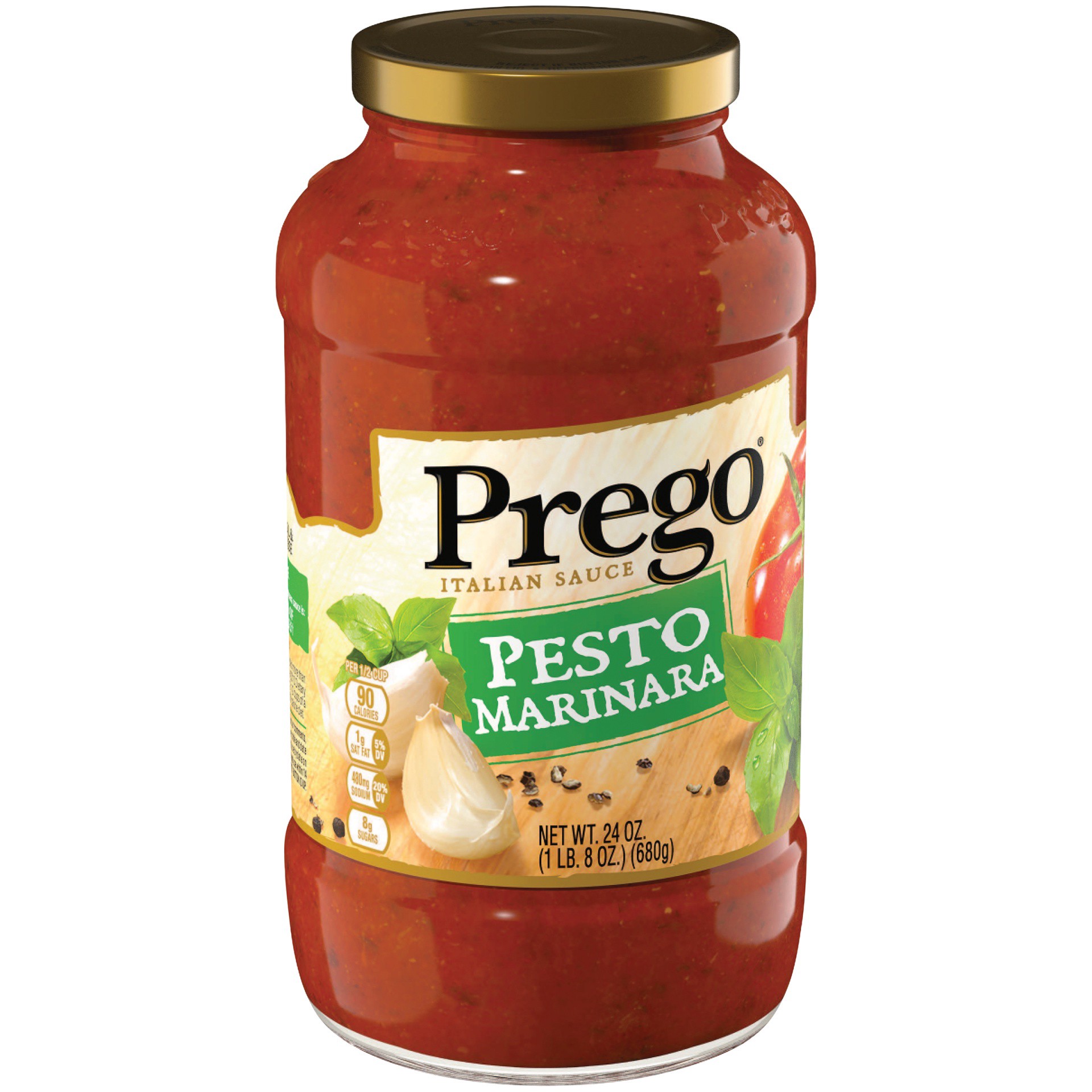 slide 1 of 5, Prego Pesto Marinara Italian Sauce, 24 oz