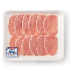 H-E-B Boneless Center Loin Pork Chops, Wafer Thin – Value Pack