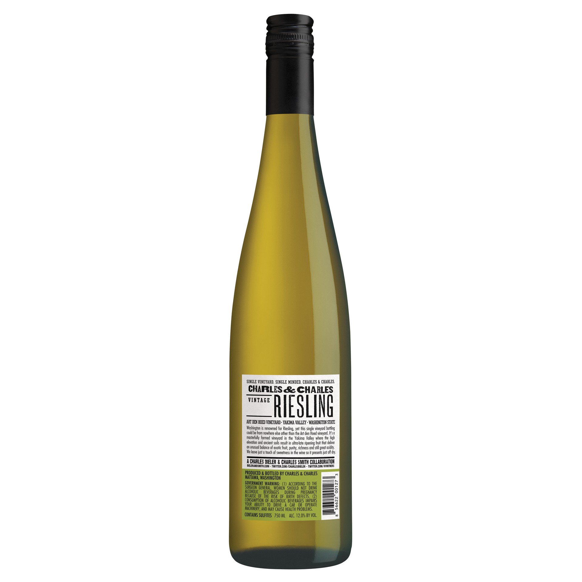 slide 5 of 5, Charles & Charles Riesling White Wine, 750mL Wine Bottle, 750 ml