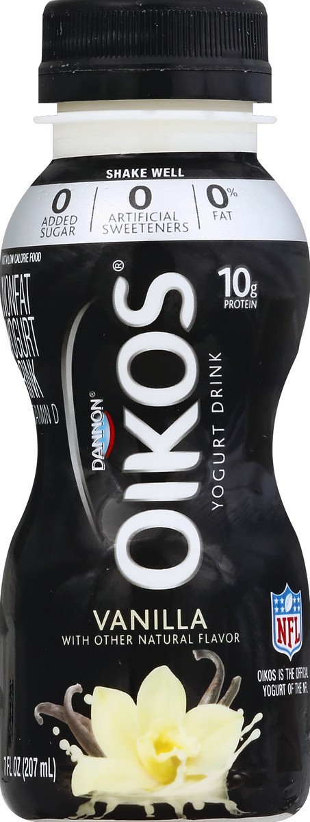 slide 4 of 4, Oikos Vanilla Nonfat Yogurt Drink, 7 fl oz