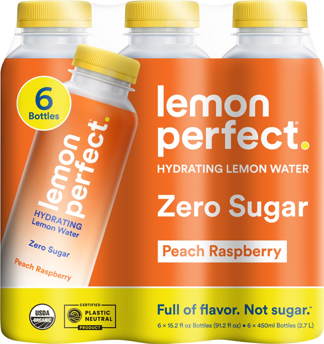 slide 5 of 11, Lemon Perfect Peach Raspberry Hydrating Lemon Water- 6 ct, 6 ct; 15.2 oz